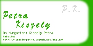 petra kiszely business card